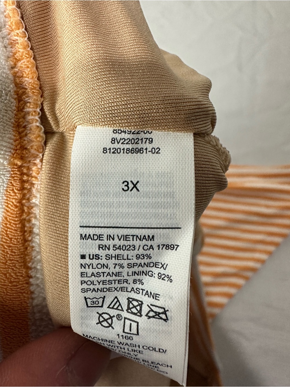 NWT Old Navy Orange & White Terry Bikini 3X - Picture 13 of 14
